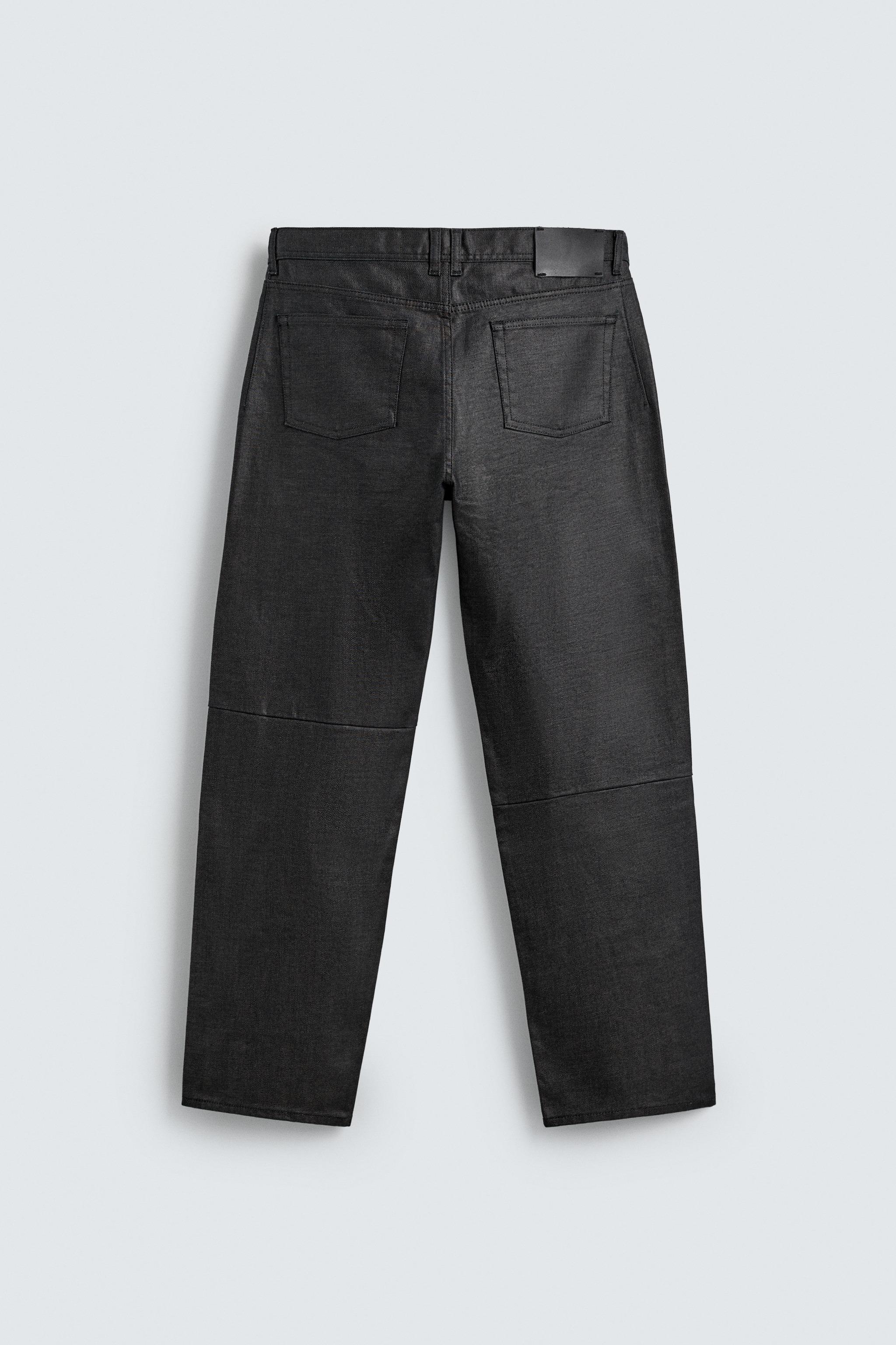 WAXED FINISH STRAIGHT FIT JEANS